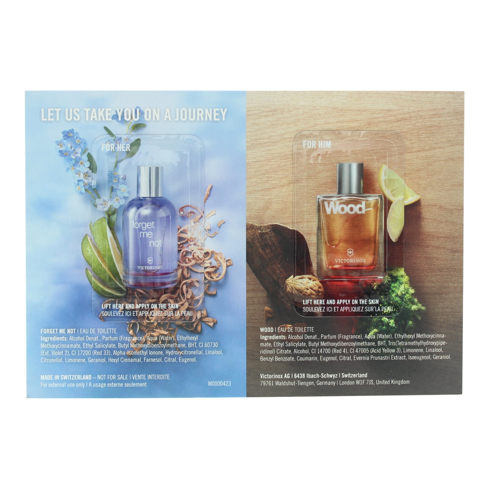 Victorinox Swiss Army Victorinox Swiss Army Wood & Forget Me Not *Sample - Тоалетна Вода Унисекс 1