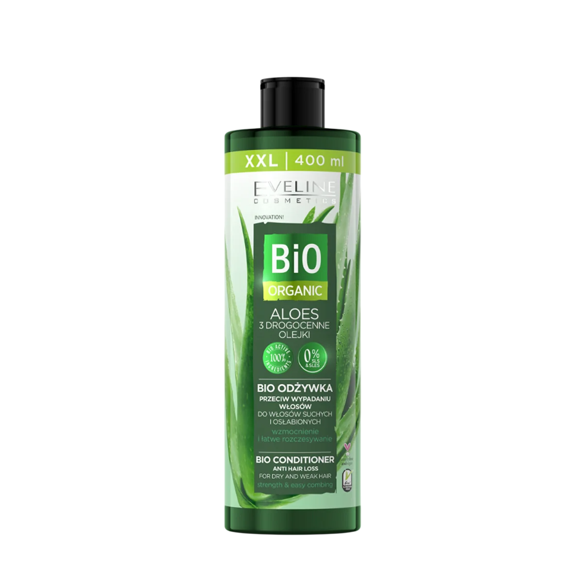 Eveline Cosmetics Eveline Cosmetics Bio Organic Aloe Hair — Регенериращ балсам за коса, 400 мл ТЕСТЕР 1