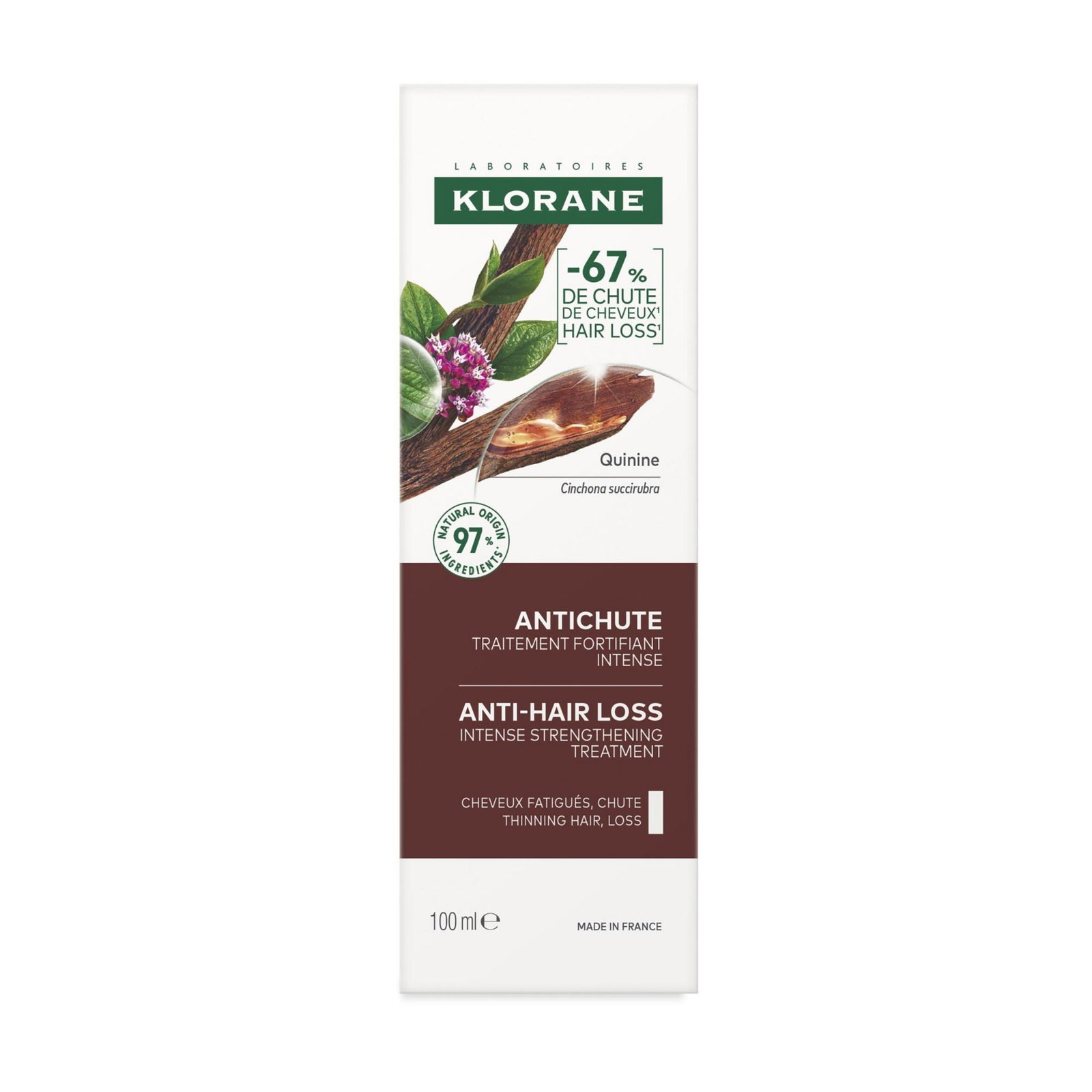 Klorane Klorane Chinina Si Floare De Colt Vegan Strengthen — Укрепващ серум за коса, 100 мл 2