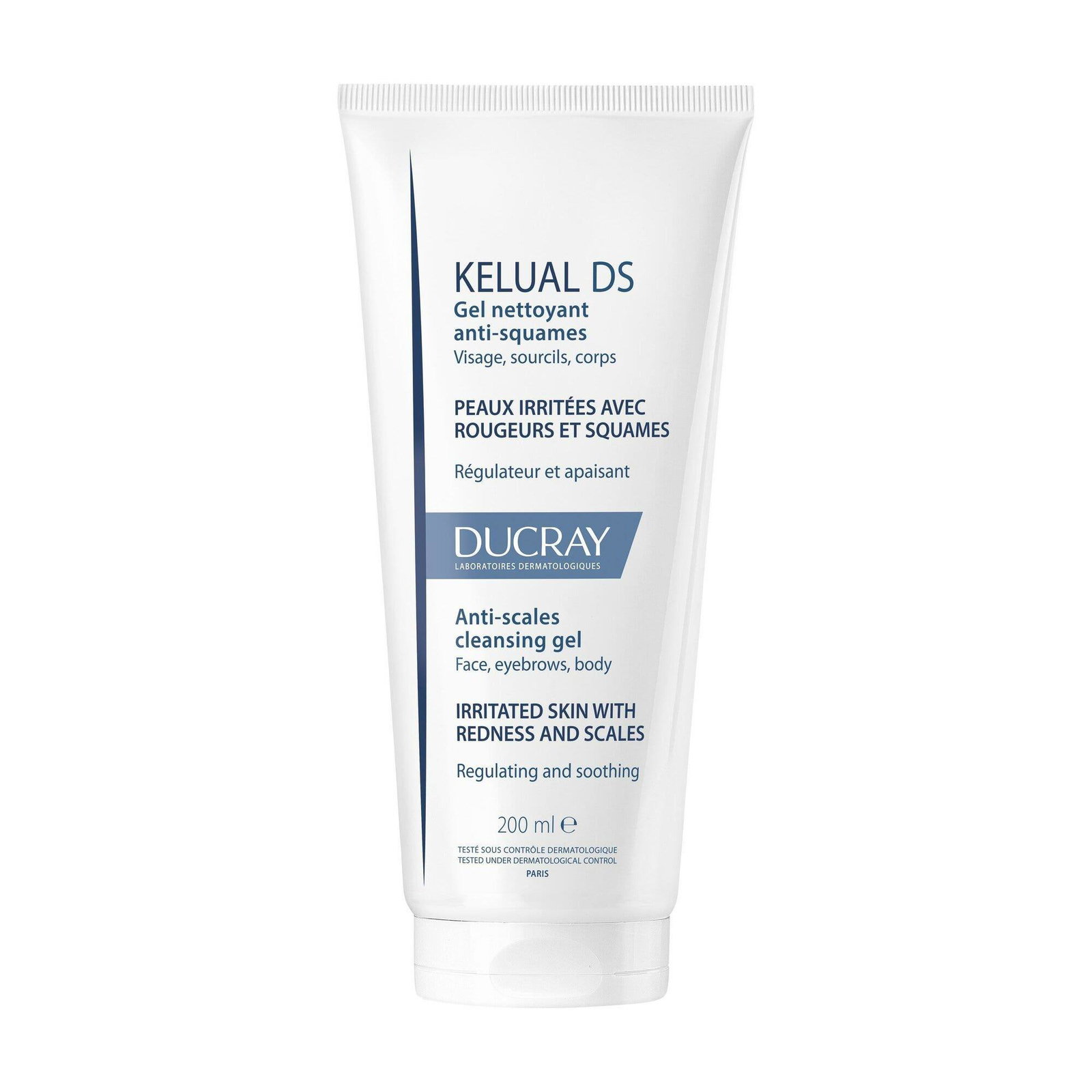 Ducray Ducray Kelual DS Hypoallergenic — Хипоалергичен, почистващ гел против люспи за лице, 200 мл 1
