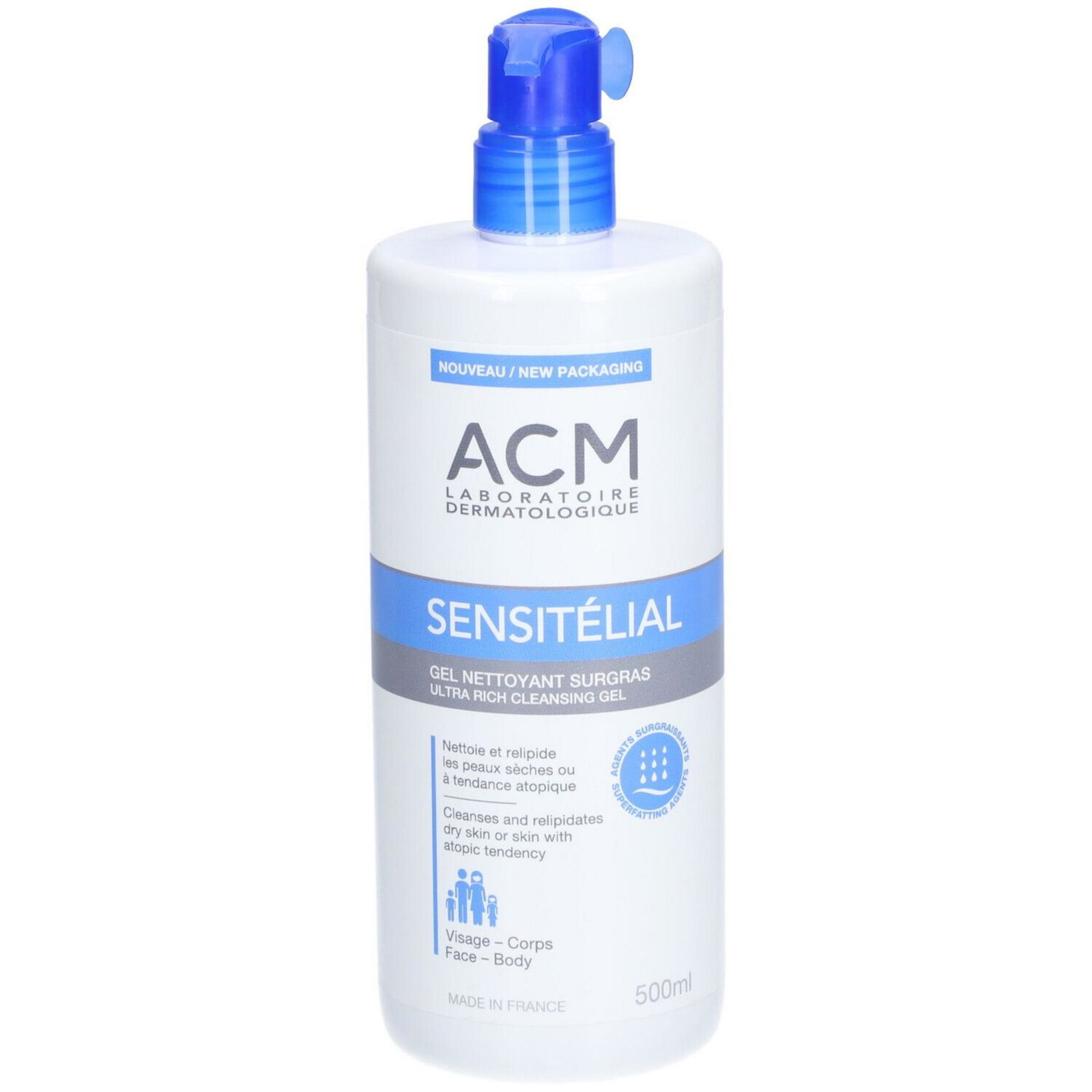 Laboratoire ACM Laboratoire ACM Sensitelial Cleansing — Душ гел за много суха и потенциално атопична кожа, 500 мл 1