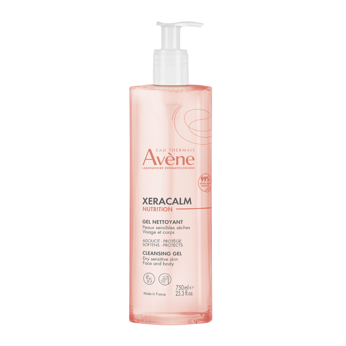 Avene Avene XeraCalm Nutrition — Нежен почистващ гел за лице и тяло, 750 мл 1