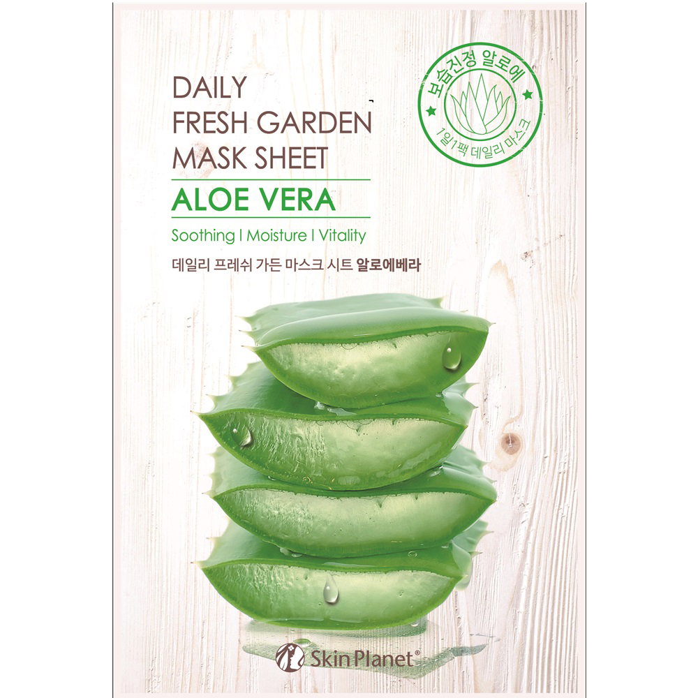 Mijin Mijin Skin Planet Aloe Vera — Хидратираща успокояваща платнена маска за лице, 25 мл 1