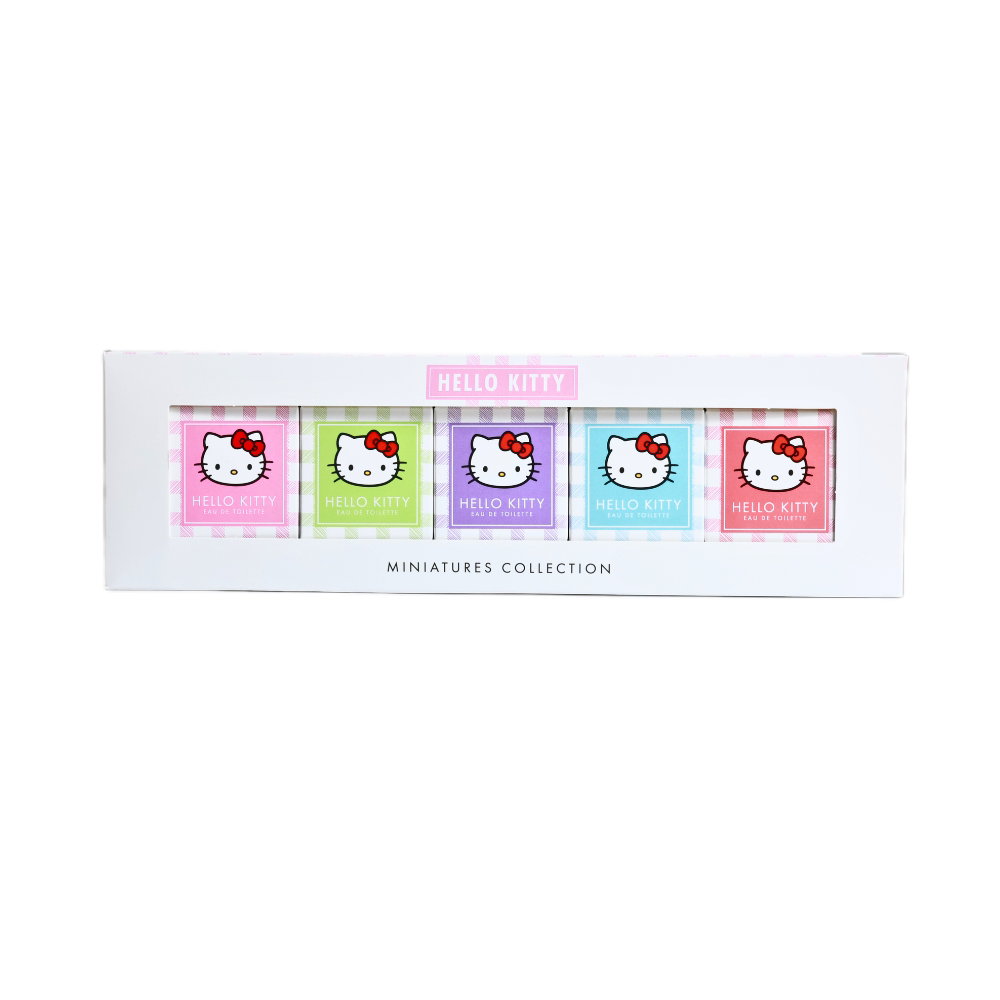 Hello Kitty Hello Kitty Set Hello Kitty: Iconic Vichy Bleu For Girls 5 ml *Miniature + Iconic Vichy Vert For Girls 5 ml *Miniature + Iconic Vichy Rouge For Girls 5 ml *Miniature + Iconic Vichy Rose For Girls 5 ml 1