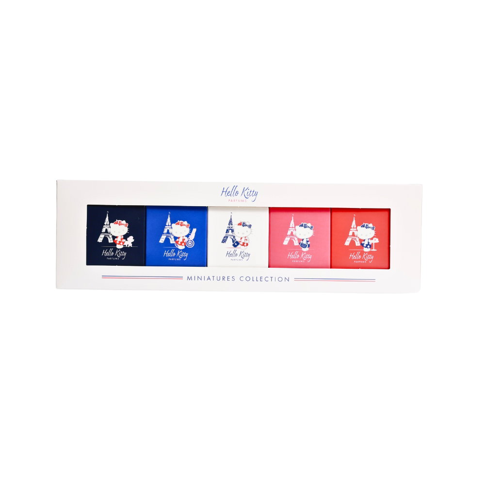 Hello Kitty Hello Kitty Set Hello Kitty: Around Paris Blanc For Girls 5 ml *Miniature + Around Paris Bleu For Girls 5 ml *Miniature + Around Paris Rose For Girls 5 ml *Miniature + Around Paris Rouge For Girls 5 m 1