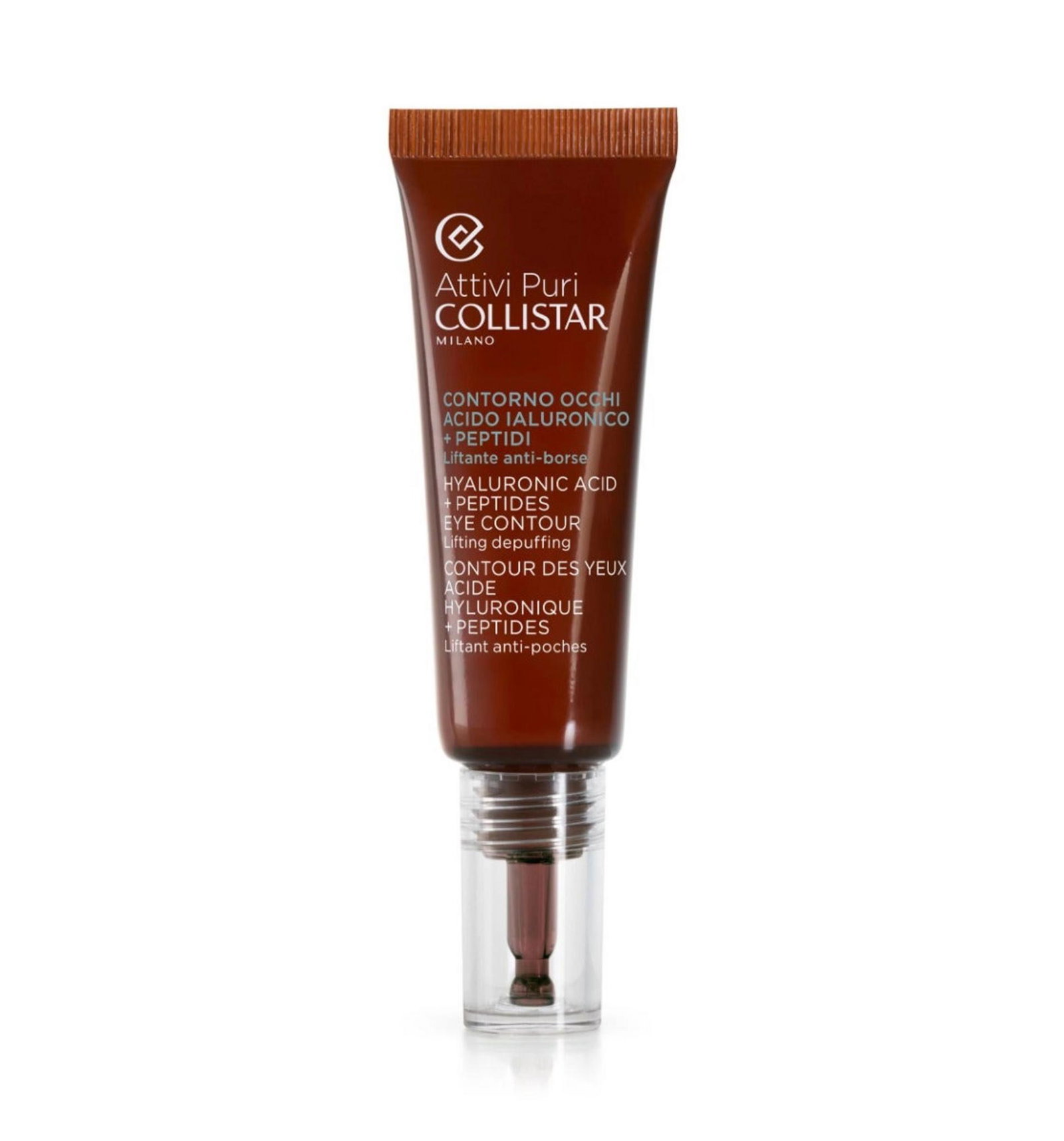 Collistar Collistar Attivi Puri Hyaluronic Acid + Peptide — Стягащ и дренажен серум за околоочен контур с хиалурон и пептиди, 15 мл 1