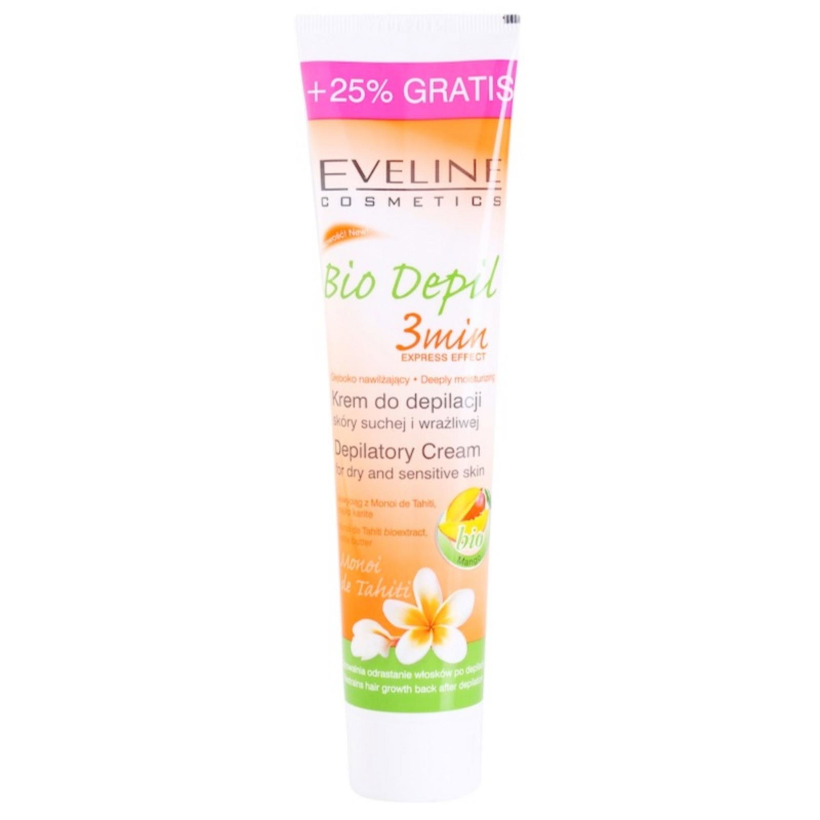 Eveline Cosmetics Eveline Cosmetics Bio Depil Mango Smooth Hair Removal — Крем за чувствителен за депилация, 125 мл 1