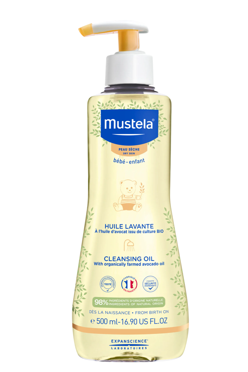 Mustela Mustela Avocado Oil — Подхранващо почистващо масло за суха кожа, 500 мл 1