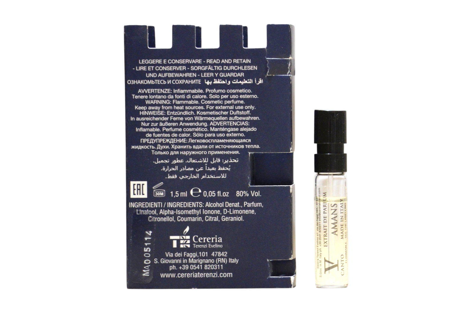 V Canto V Canto Amans 1.5 ml *Vial 1.5 мл - Парфюм Унисекс 1