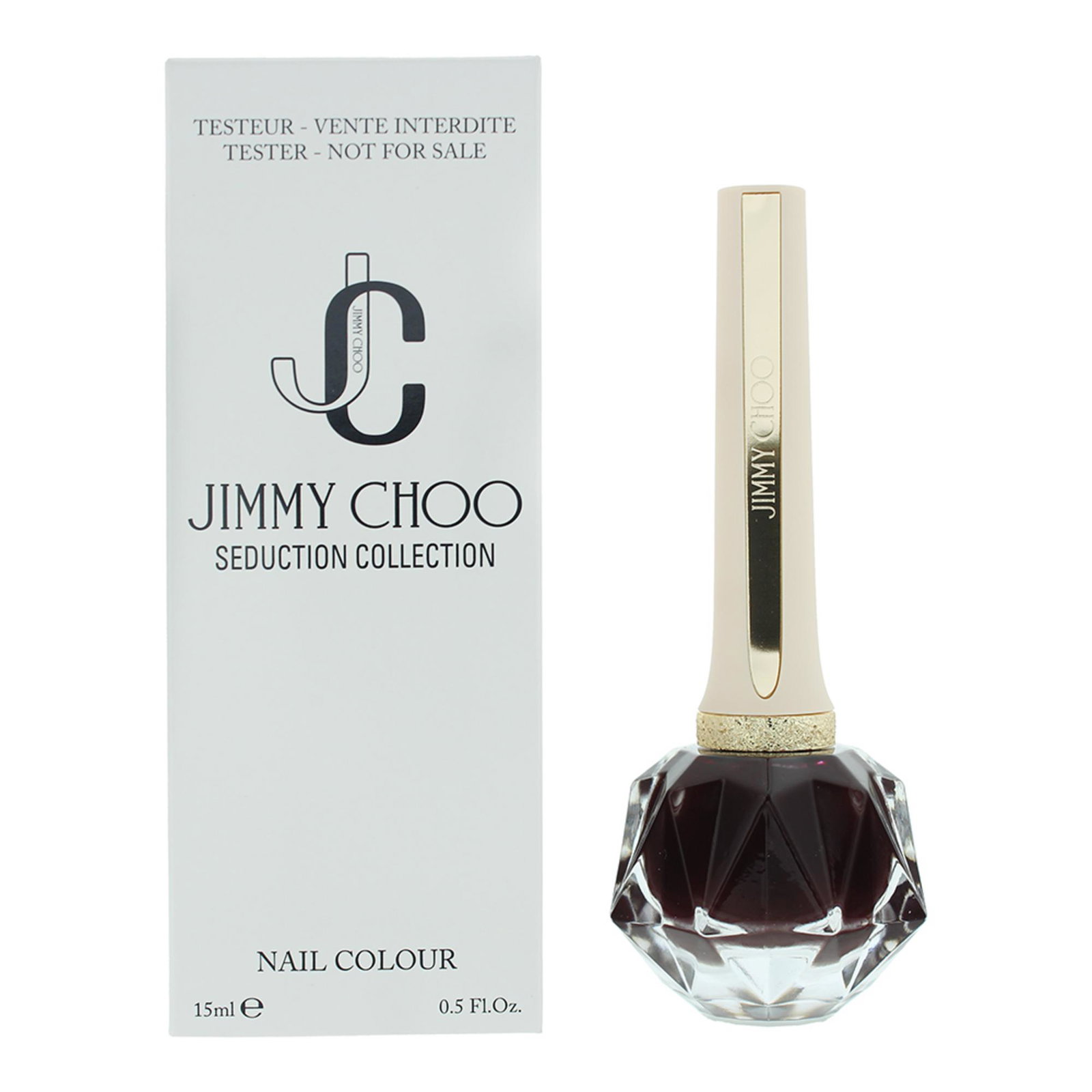 Jimmy Choo Jimmy Choo Seduction Glossy — Лак за нокти, 15 мл ТЕСТЕР — 002 Burgundy Night 2