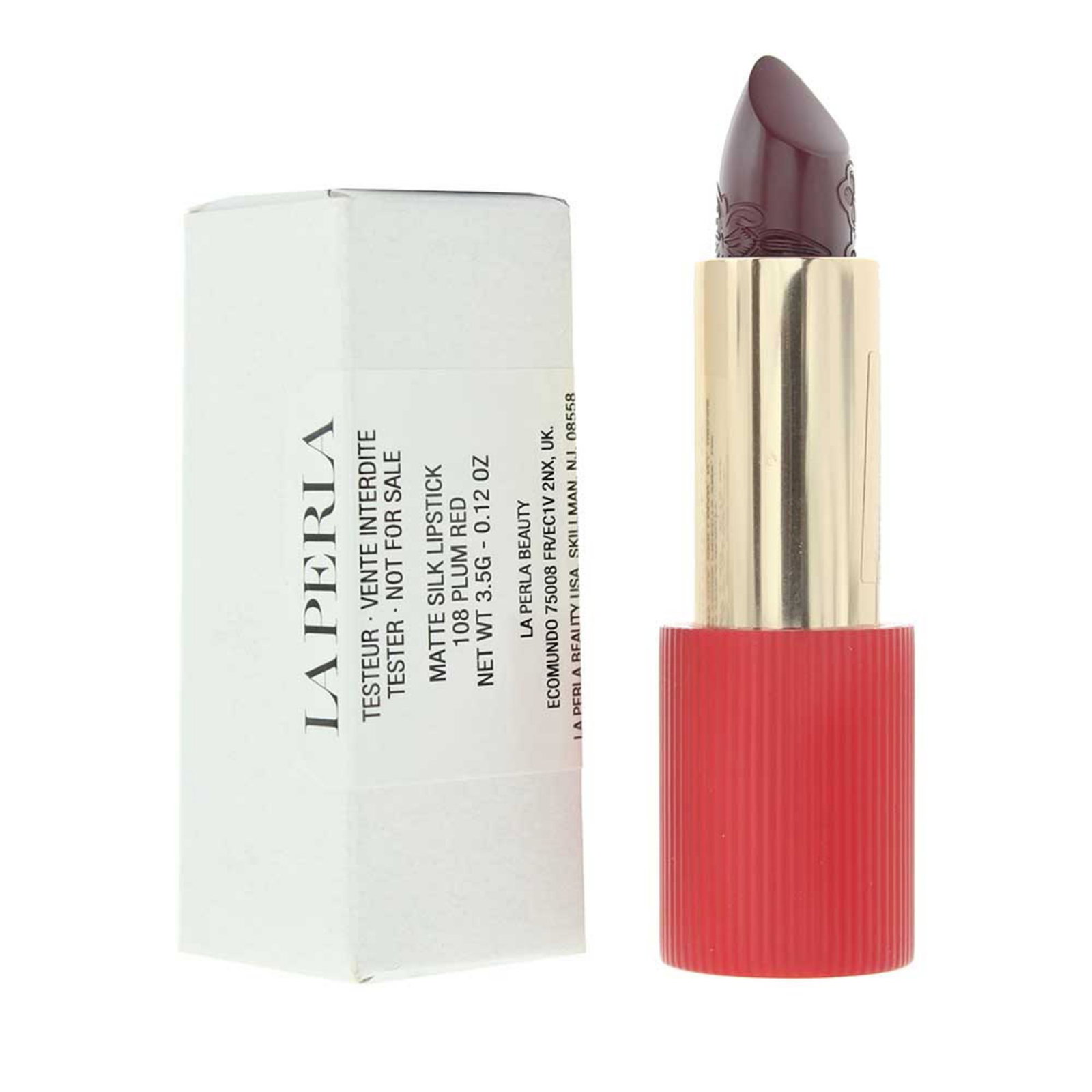 La Perla La Perla Matte Silk — Кремообразно червило, 3.5 г ТЕСТЕР — 108 Plum Red 2