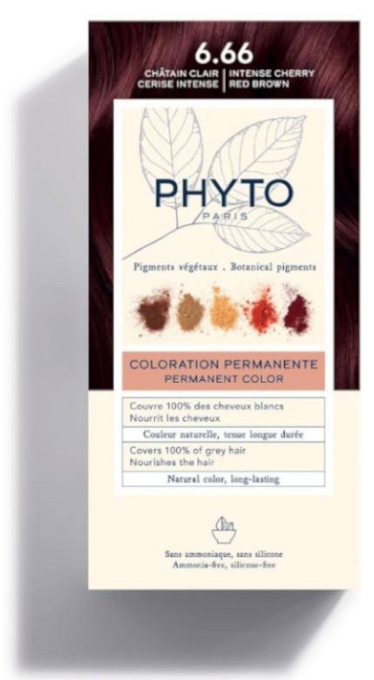 Phyto Phyto Color — Боя за коса, 50 мл — 6.66 Intense Cherry Red Brown 1