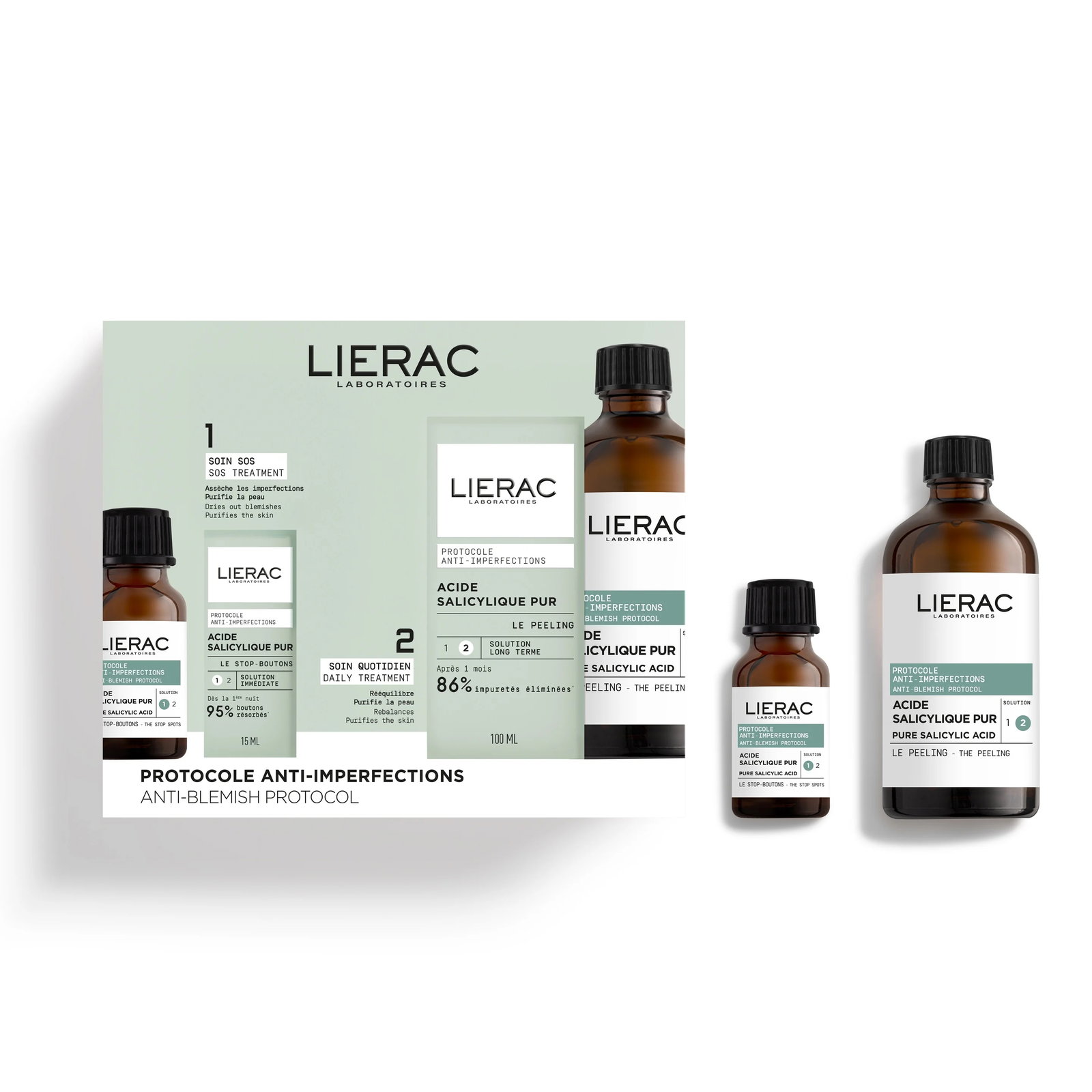 Lierac Lierac Anti-Blemish Protocol — Ексфолиант против петна локален за лице, 15 мл КОМПЛЕКТ 1