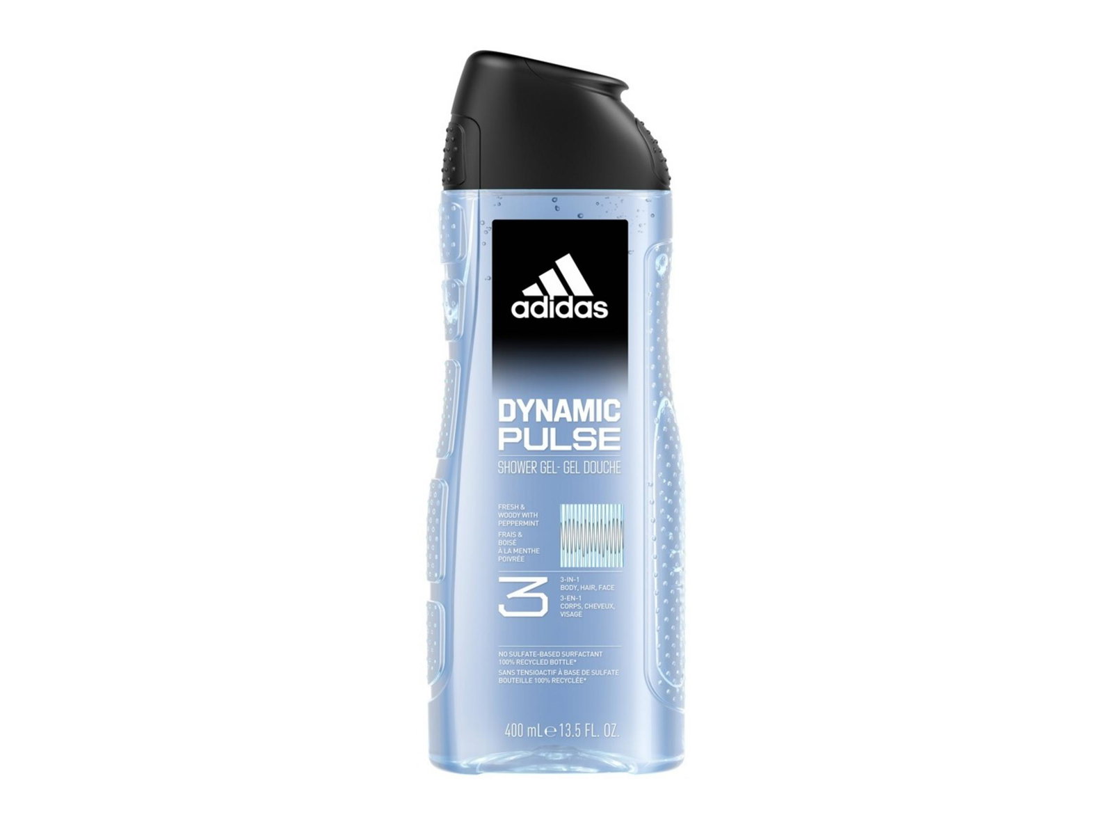 Adidas Adidas Dynamic Pulse Refreshes — Душ гел за тяло, лице и коса, за всички типове кожа, 400 мл 1