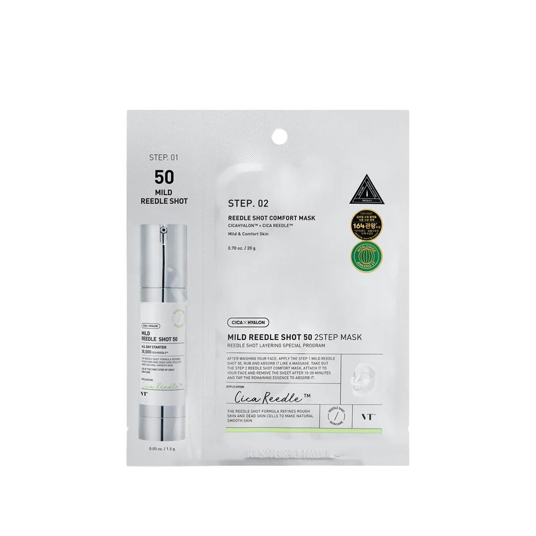 VT Cosmetics VT Cosmetics Reedle Shot 50 — Заздравяваща и нежна платнена маска за лице, 21.5 г 1