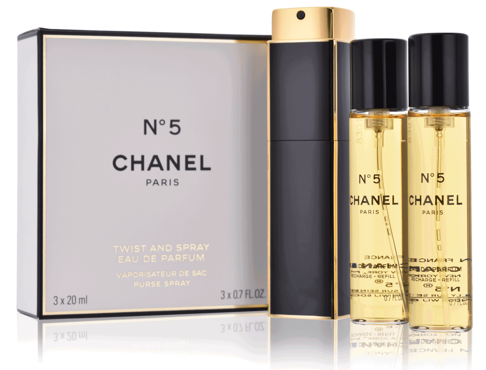 Chanel Chanel Set Chanel: Chanel N°5 Refillable 20 ml + Set Duo Chanel N°5 Refill 2 pcs 20 мл - Парфюмна Вода за Жени 1