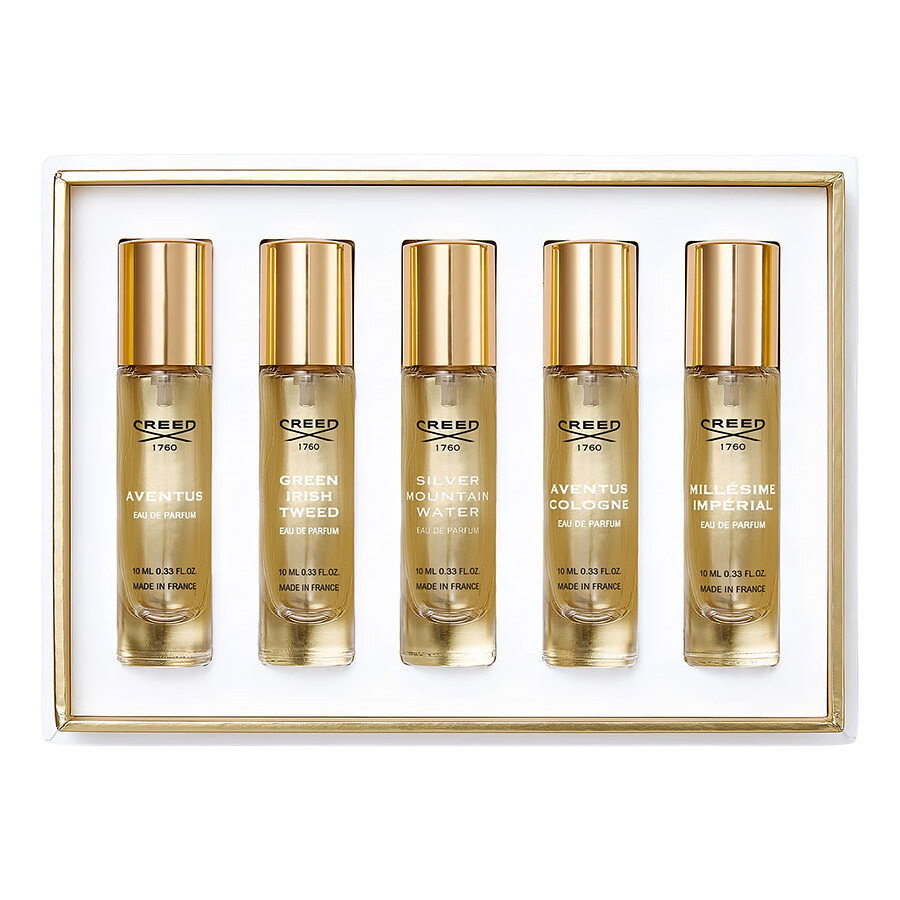 Creed Creed Set Creed: Aventus 10 ml + Green Irish Tweed 10 ml + Silver Mountain Water 10 ml + Aventus Cologne 10 ml + Millesime Imperial 10 мл - Парфюмна Вода за Мъже 1