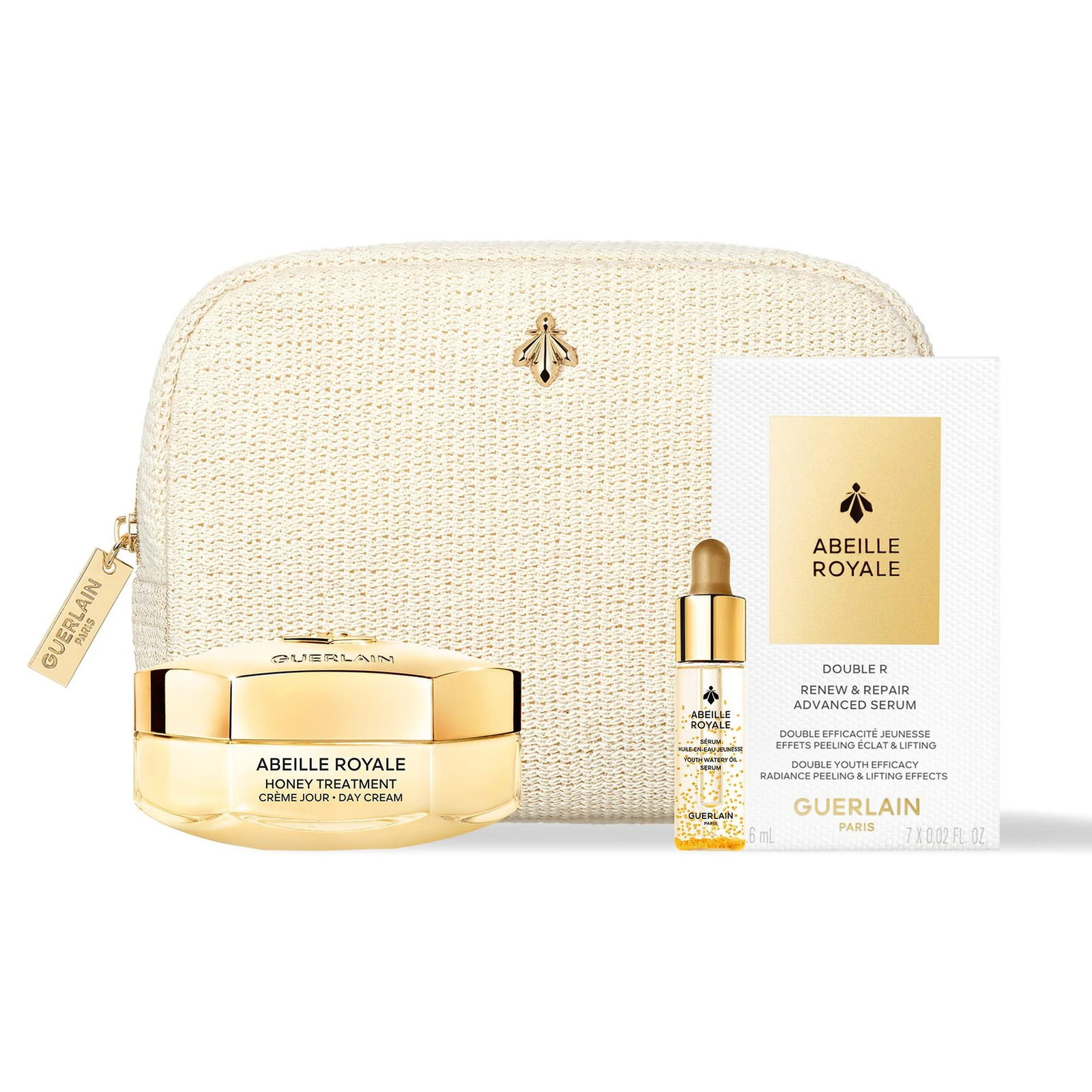 Guerlain Guerlain Abeille Royale — Дневен крем против стареене, подхранващ за лице и шия, 50 мл КОМПЛЕКТ 1
