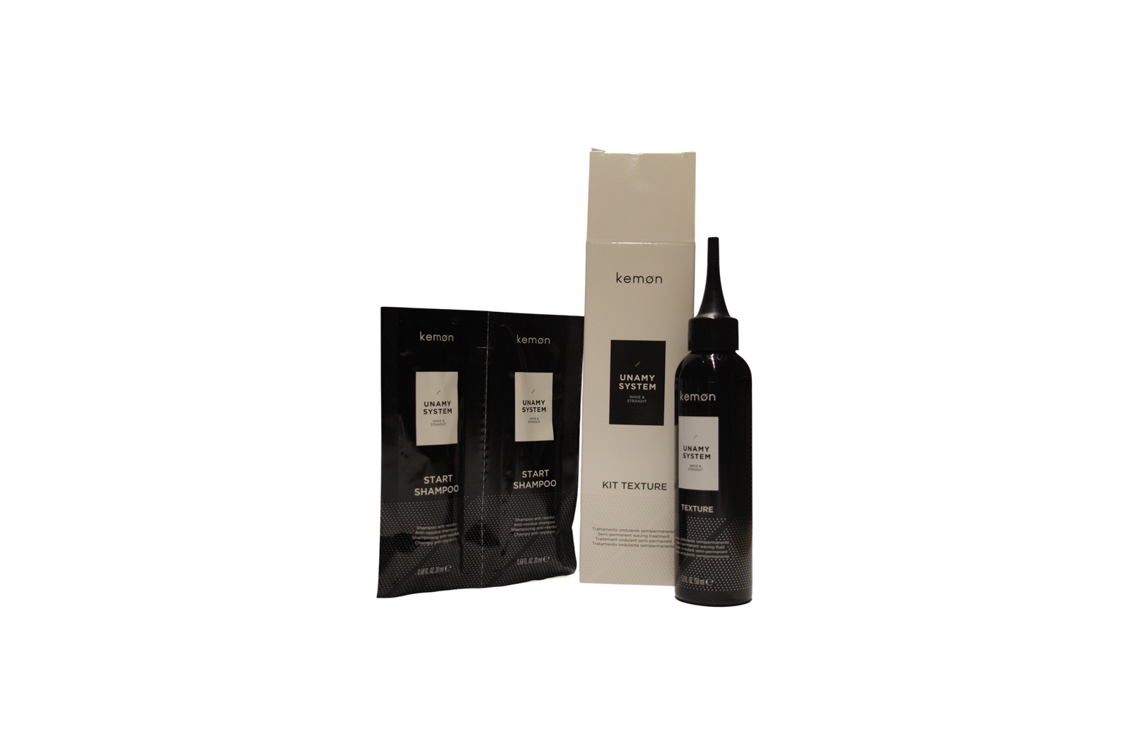 Kemon Kemon Texture Fluid — Активиращ къдрици, почистващ шампоан за къдрава и нормална коса, 125 мл КОМПЛЕКТ 2 бр. 1
