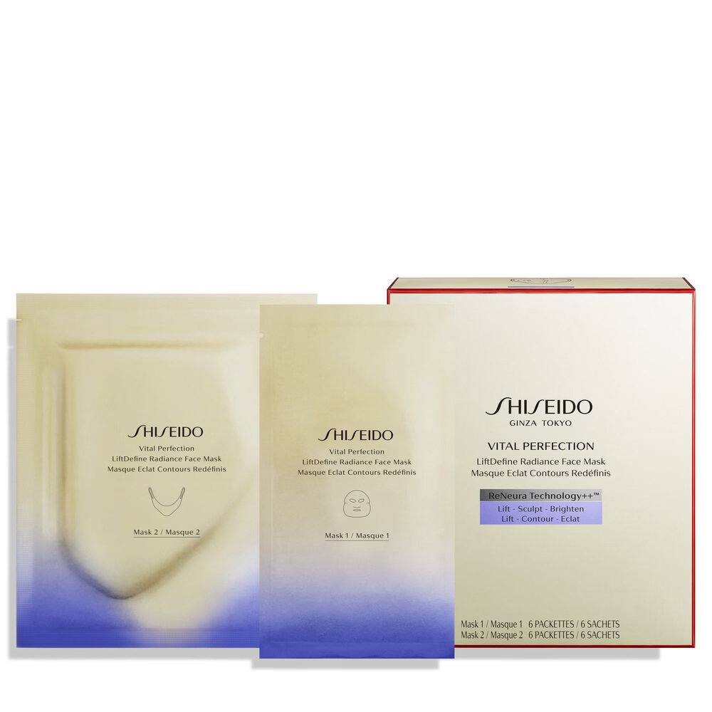 Shiseido Shiseido Vital Perfection — Платнена маска за лице против стареене, озаряващ, 12 бр. 2