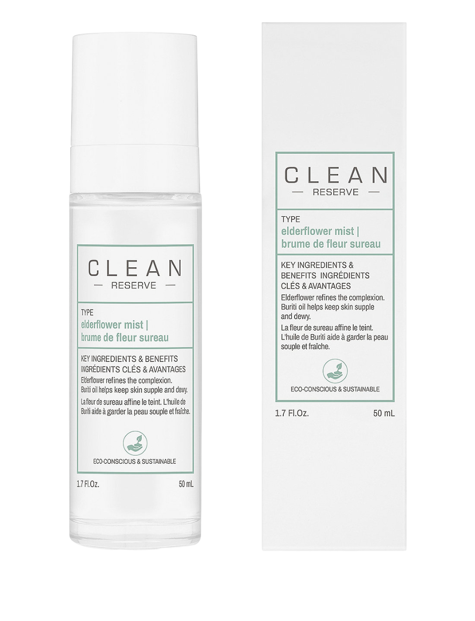 Clean Clean Elderflower — Хидратиращ и успокояващ спрей, 50 мл 2