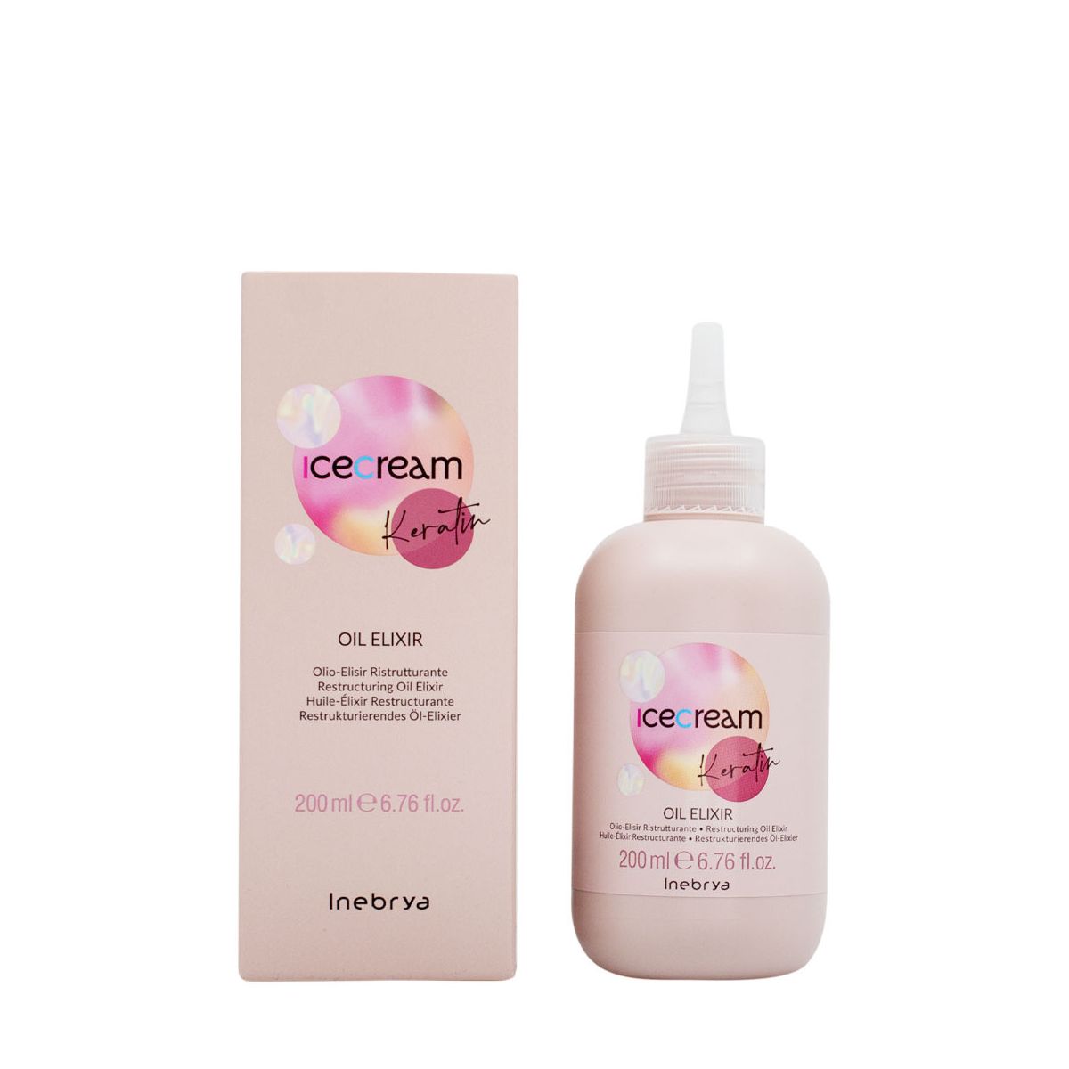 Inebrya Inebrya Ice Cream Keratin Hair Oil Treatment Restructuring — Реструктуриращо масло за коса, 200 мл 2