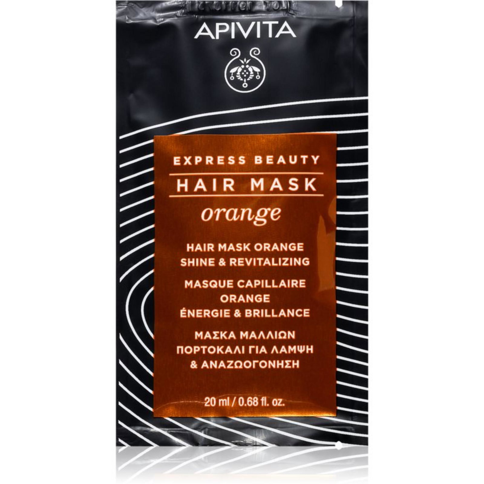 Apivita Apivita Orange Hair Treatment Cream Mask Revitalizing — Възстановяваща маска за лице, 20 мл 1
