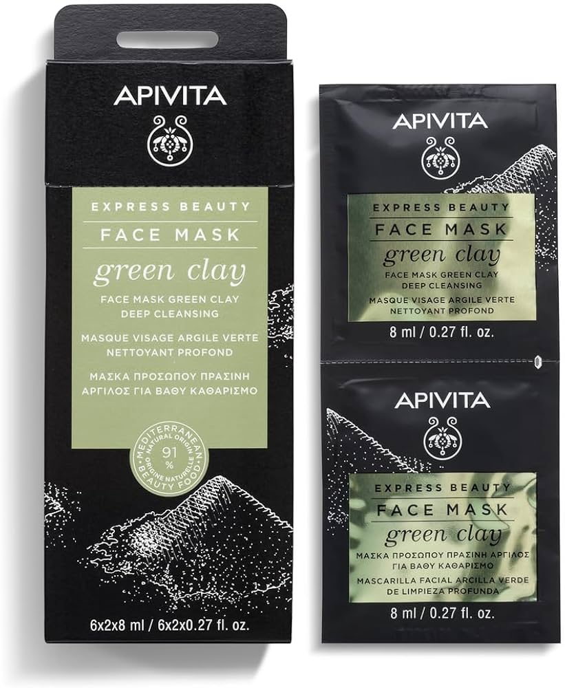 Apivita Apivita Green Clay Cleansing & Purifying Clay — Почистваща и пречистваща маска за лице КОМПЛЕКТ 2 бр. 2