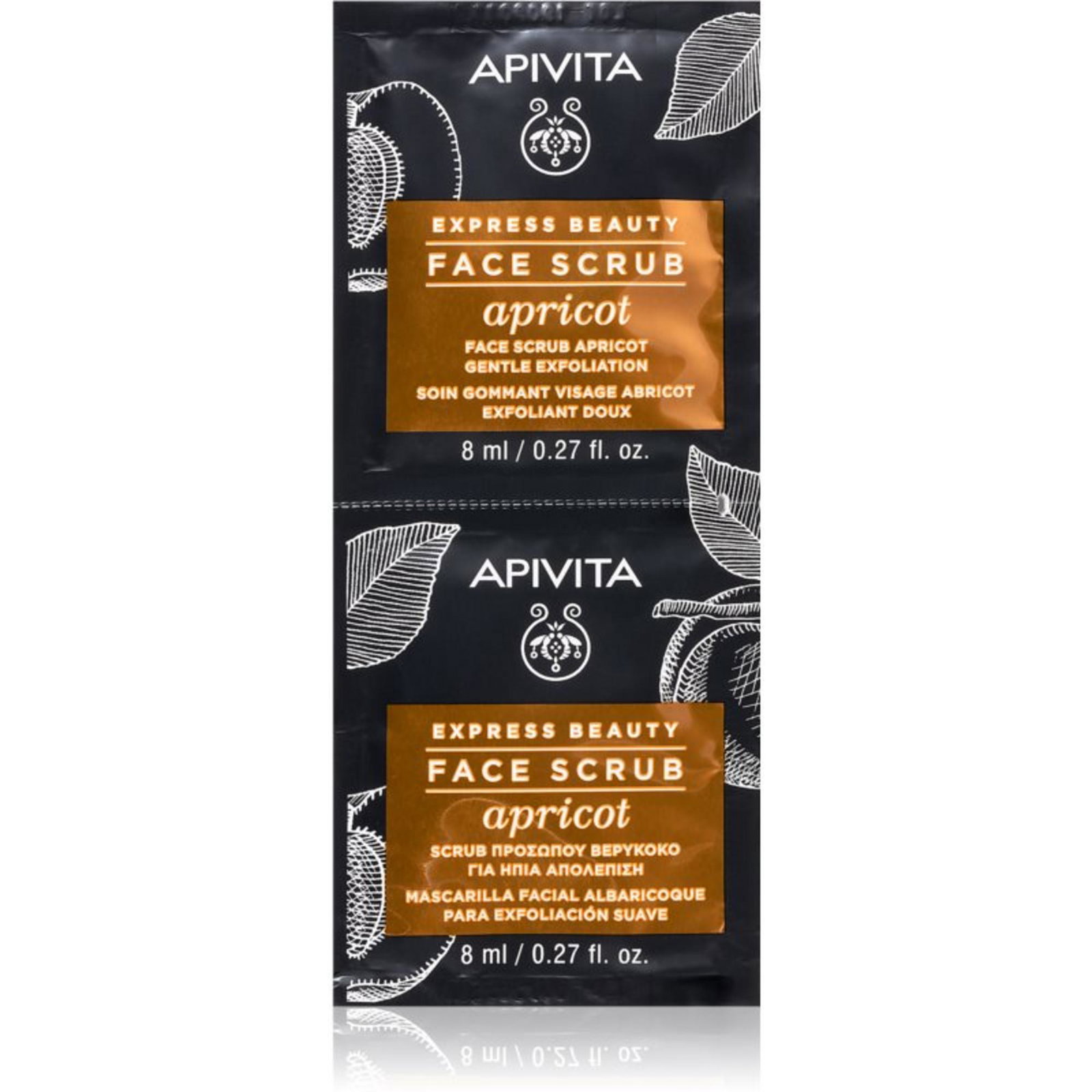 Apivita Apivita Apricot Exfoliating & Cleansing Scrub — Ексфолираща и почистваща маска за лице КОМПЛЕКТ 2 бр. 1
