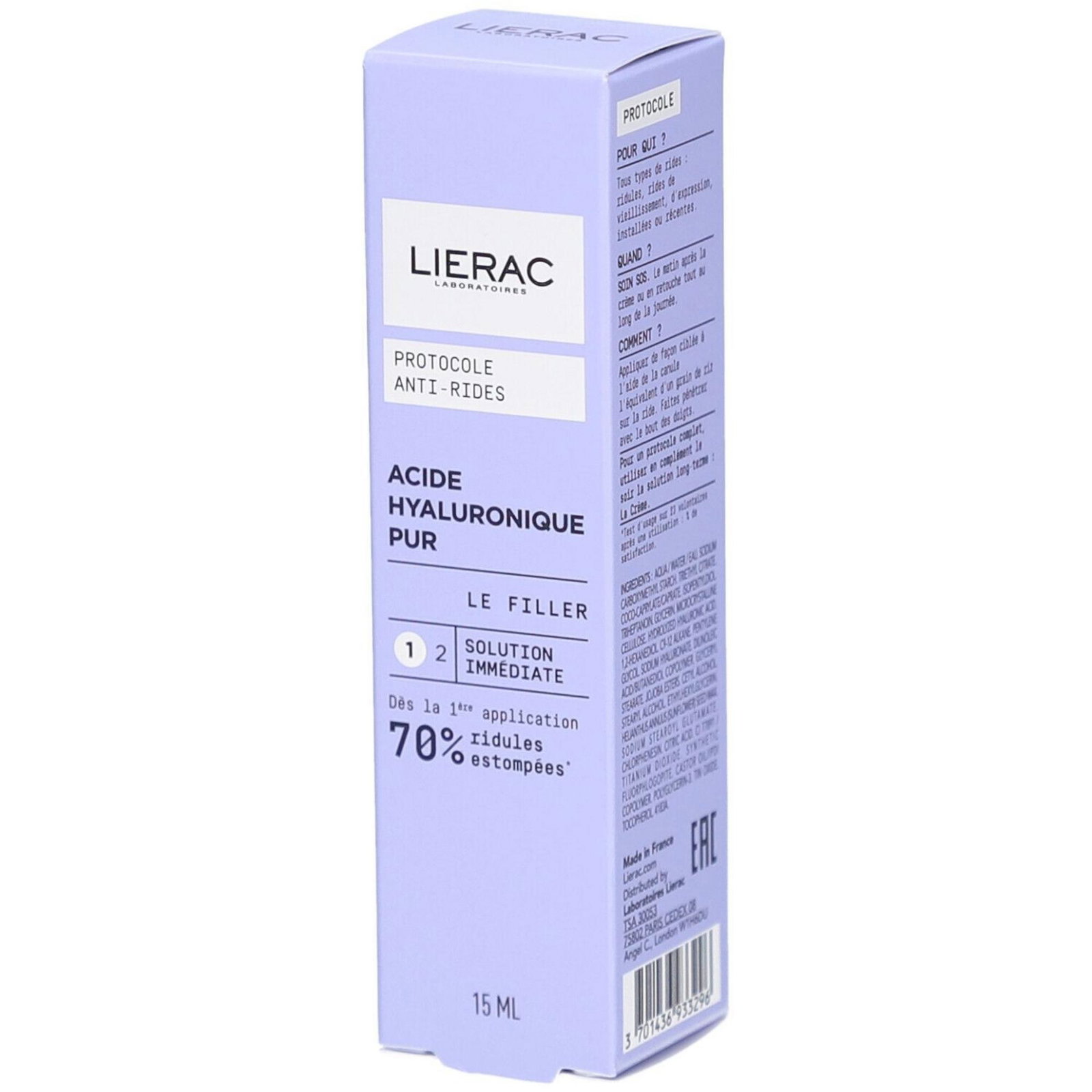 Lierac Lierac Protocole Anti-Rides — Заглаждащ и уплътняващ крем против фини линии и бръчки, 15 мл 2