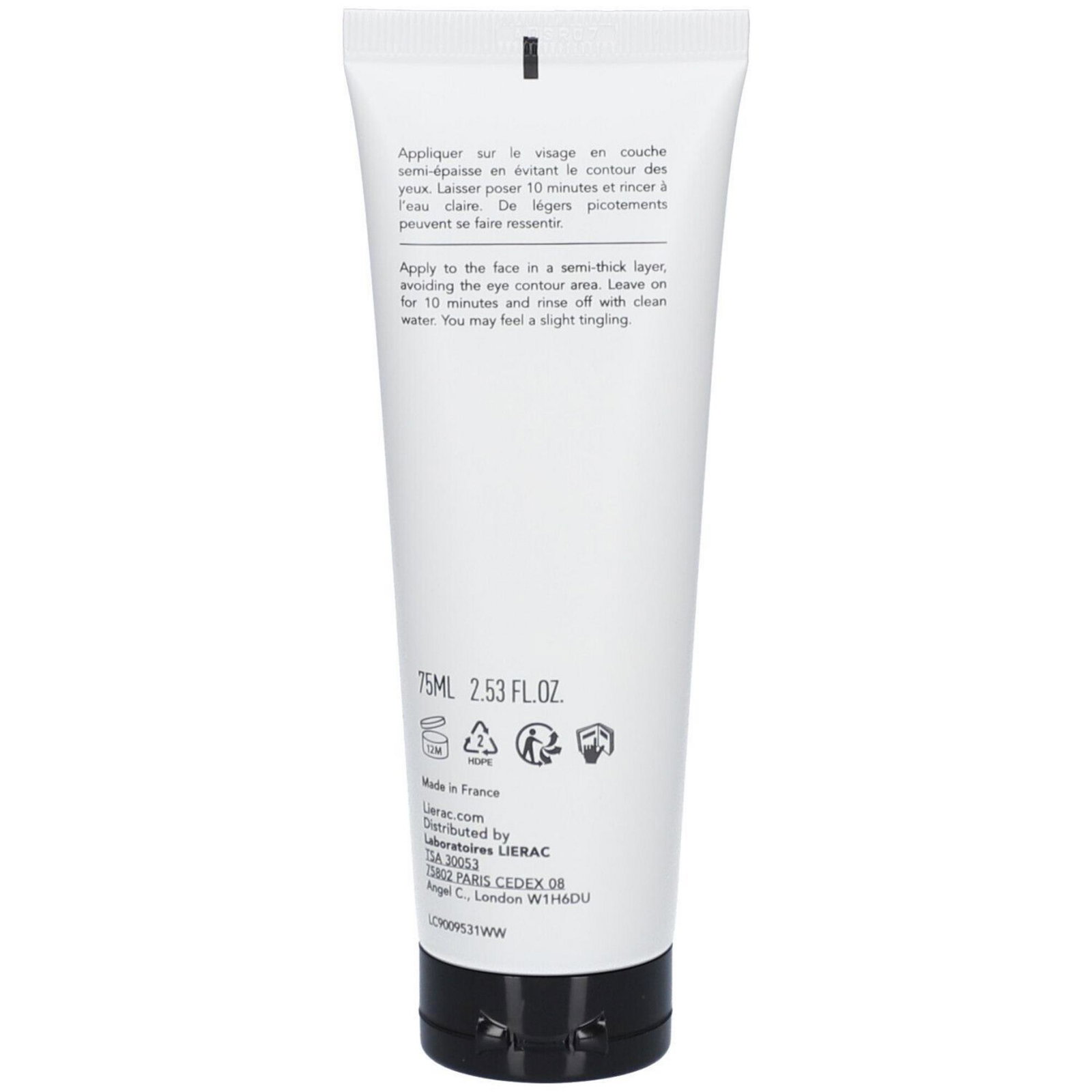 Lierac Lierac Protocole Eclat Acid Glycolique Pur — Ексфолираща и пречистваща маска за лице седмична, 75 мл 2