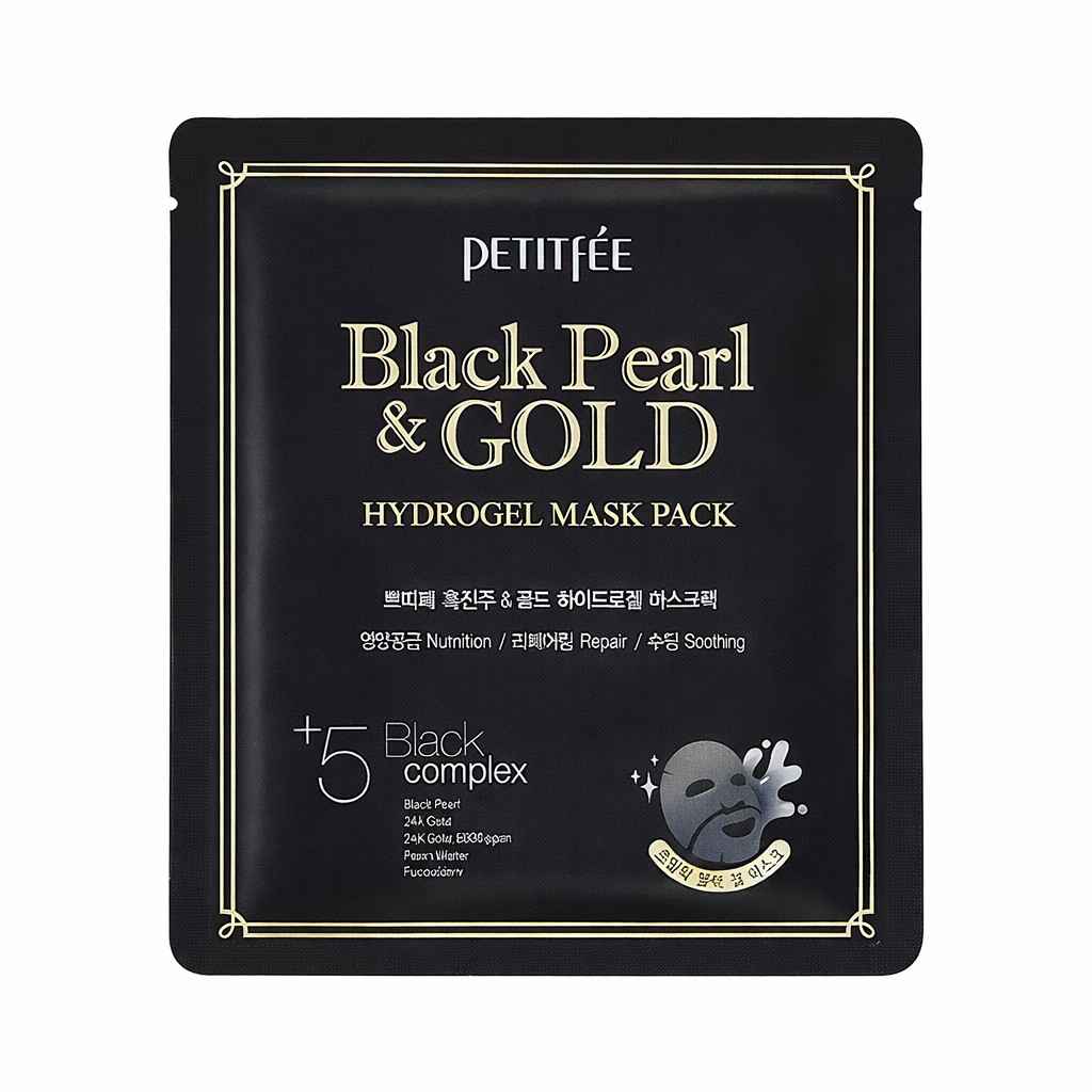 Petitfee Petitfee Black Pearl & Gold — Хидратираща и озаряваща маска за лице, 32 г 1