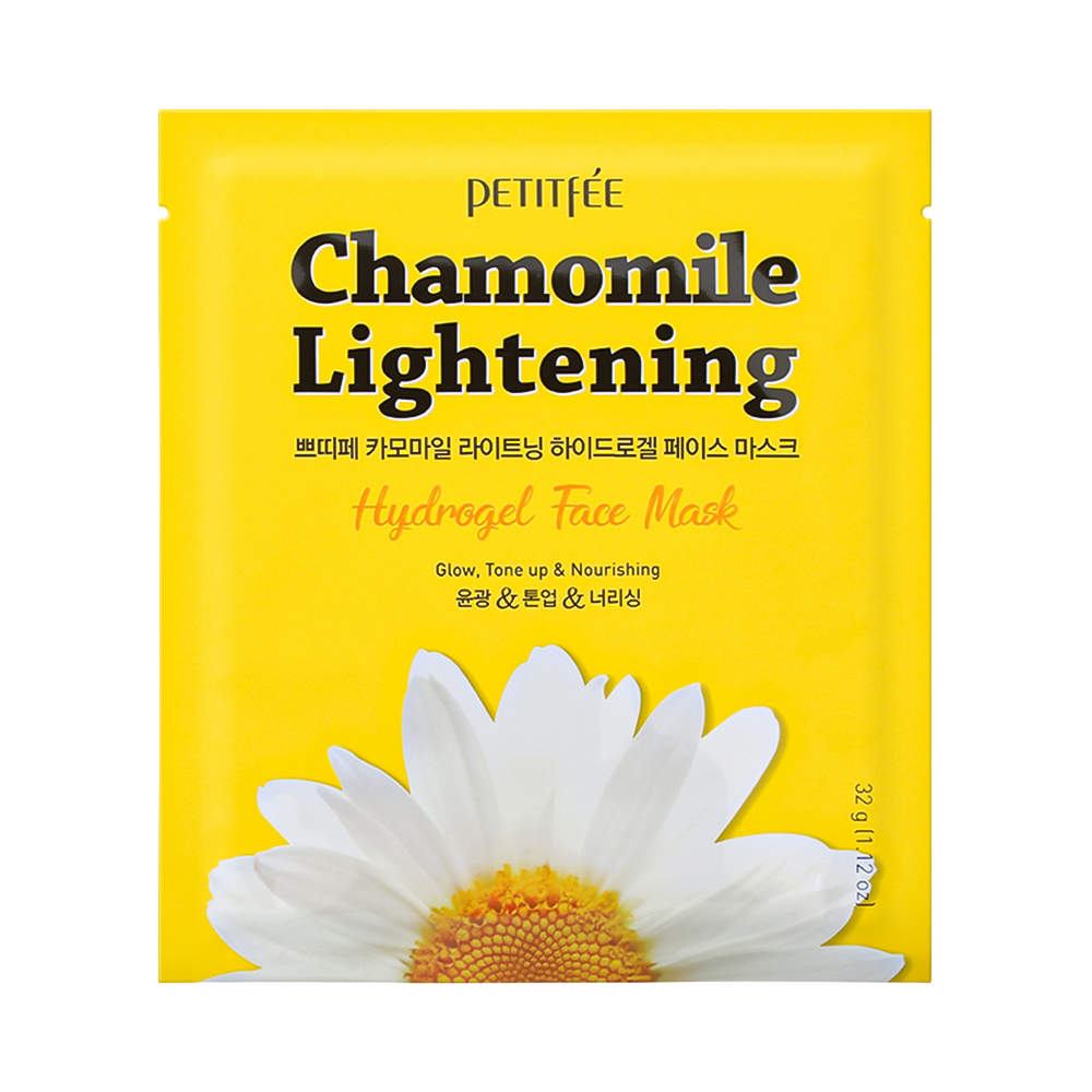 Petitfee Petitfee Chamomile Lightening Glowing — Успокояваща и озаряваща платнена маска за лице, 32 г 1