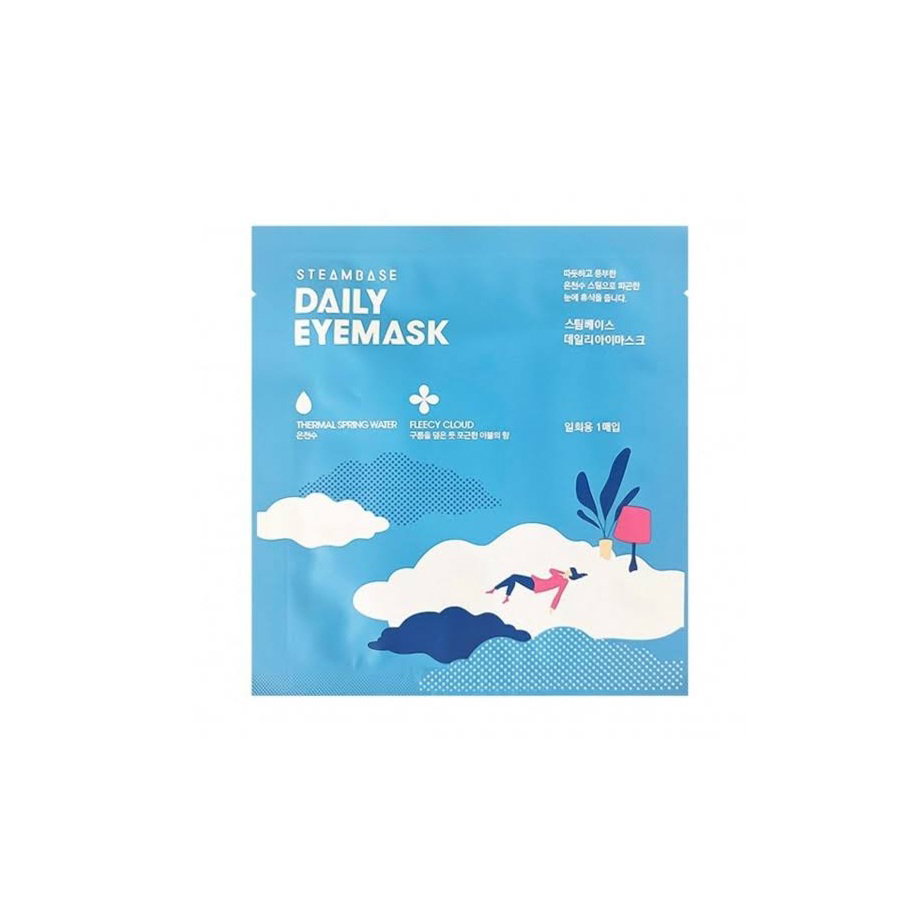 SteamBase SteamBase Fleecy Cloud — Успокояваща и релаксираща платнена маска за лице седмична или при нужда, 1 бр. 1