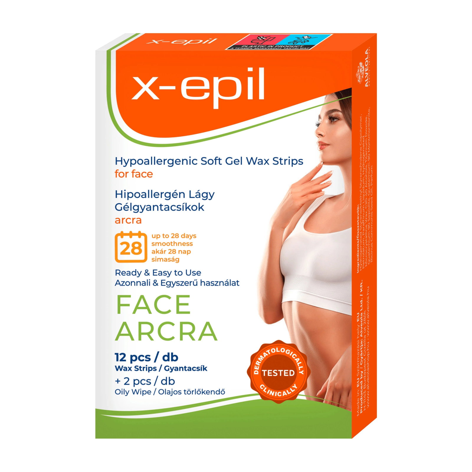 X-Epil X-Epil Hypoallergenic Silky Finish Hair Removal Wax Strips For Face 12 pcs 1