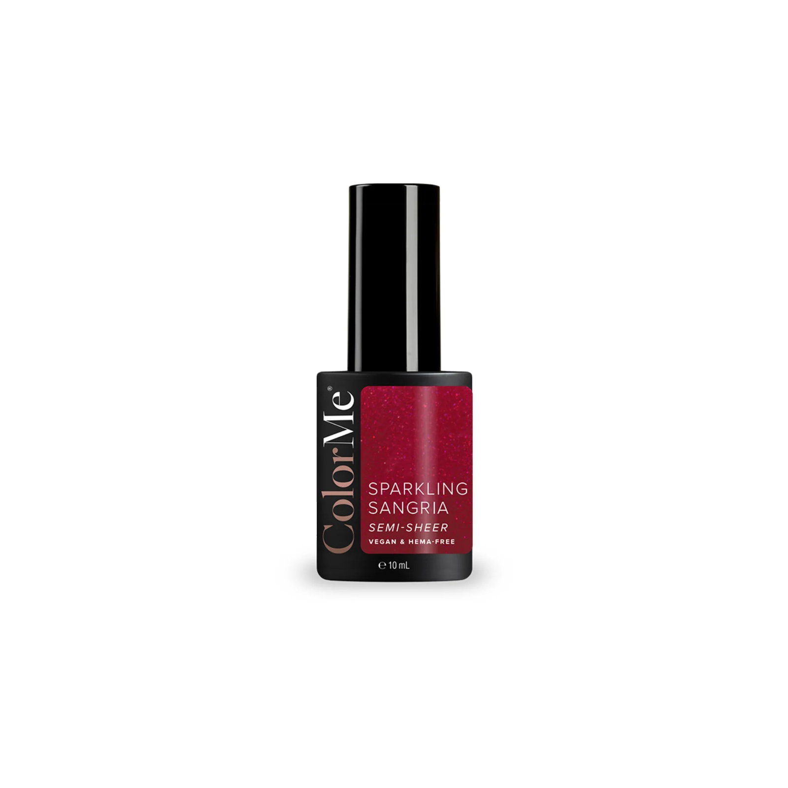 ColorMe Cosmetics ColorMe Cosmetics Sparkling Sangria Semi-Sheer Semi-Permanent — Лак за нокти прозрачен, 10 мл 1