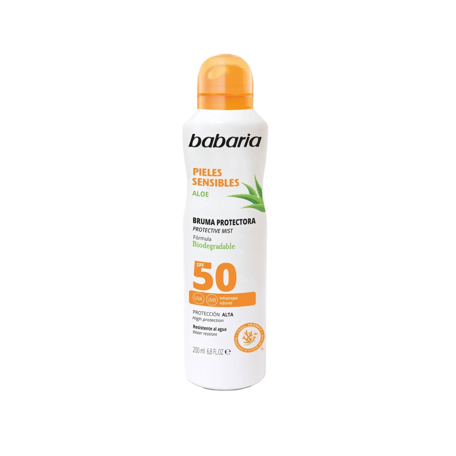 Babaria Babaria Aloe Sunscreen Mist SPF 50 — Слънцезащитен крем с SPF 50, 200 мл 1
