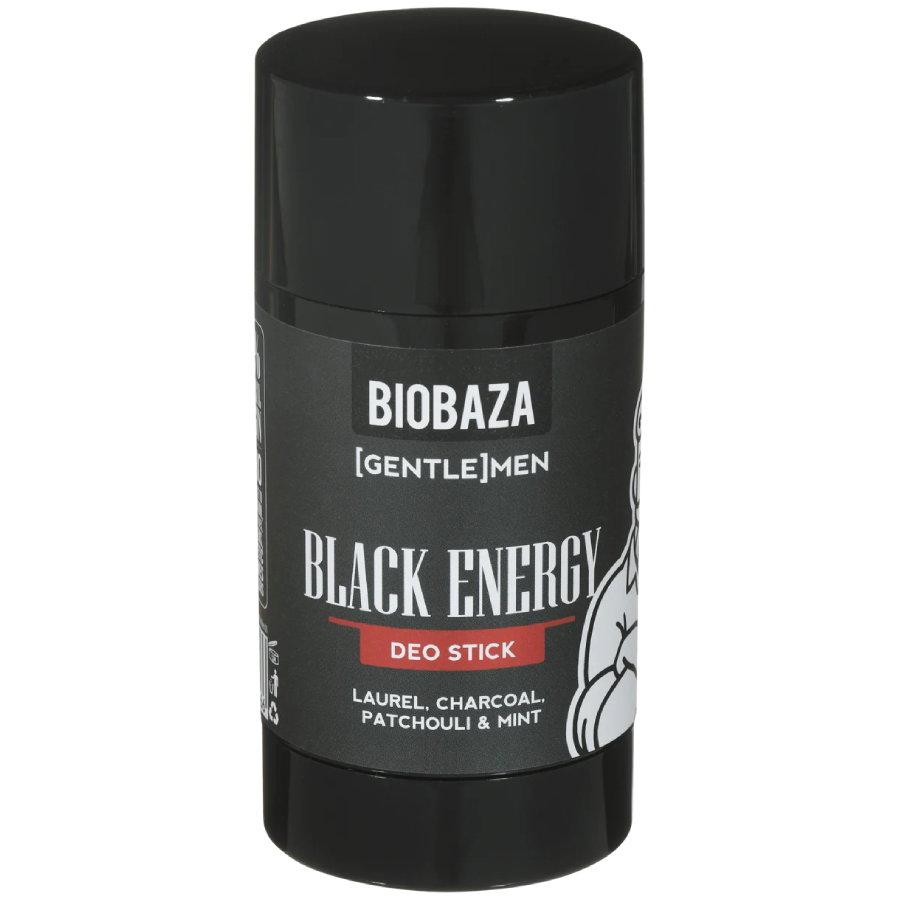 Biobaza Biobaza Black Energy Natural Ingredients Refreshing & Protecting Fresh & Green — Освежаващ и предпазващ дезодорант за мъже, 50 мл 1