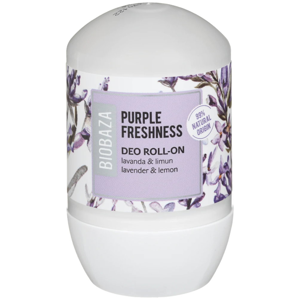 Biobaza Biobaza Purple Freshness Natural Ingredients Refreshing Floral & Citrus — Освежаващ дезодорант с флорални и цитрусови нотки, 50 мл 1