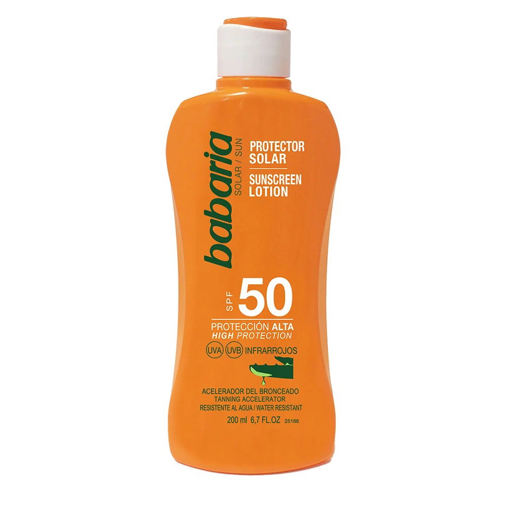 Babaria Babaria Aloe — Хидратиращ и защитен слънцезащитен крем с SPF 50, 200 мл 1