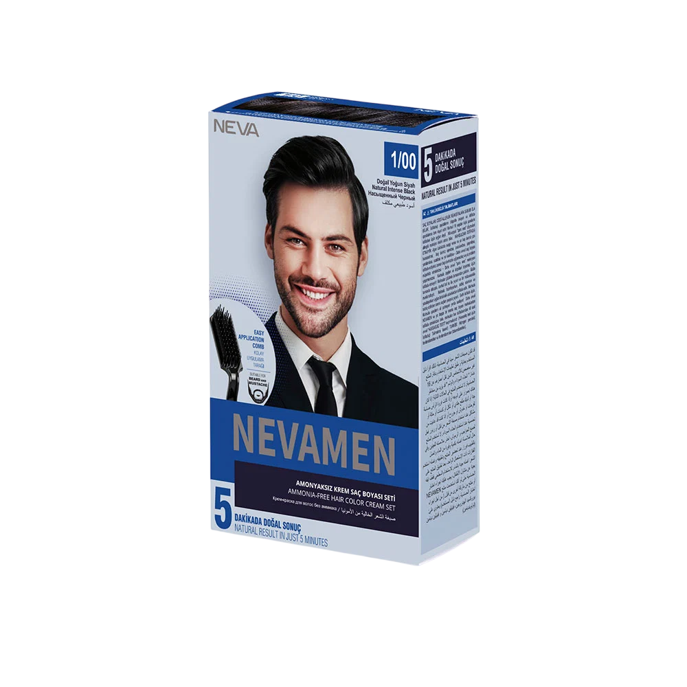 Neva Neva Nevamen — Боя за коса, 150 мл — 1/00 Natural Intense Black 1