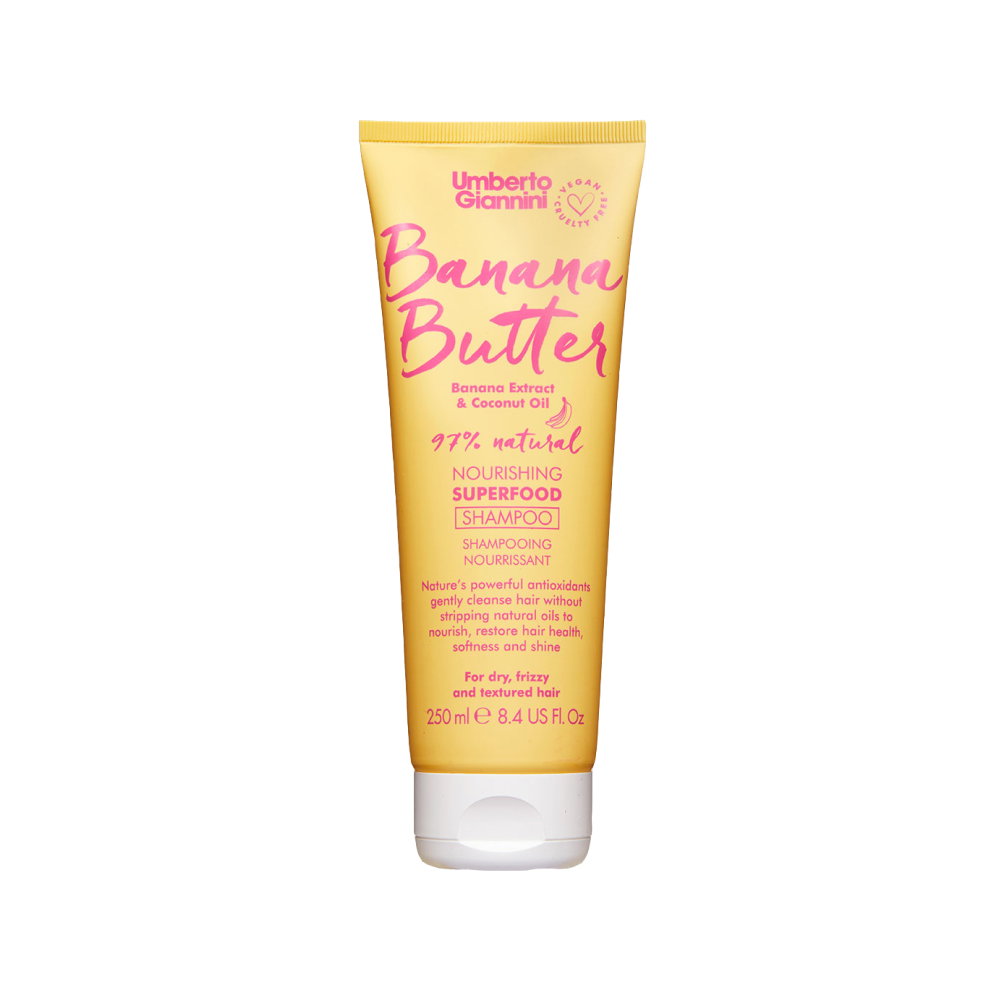 Umberto Giannini Umberto Giannini Banana Butter Vegan & Cruelty-Free & Natural Ingredients — Подхранващ хидратиращ шампоан, 250 мл 1