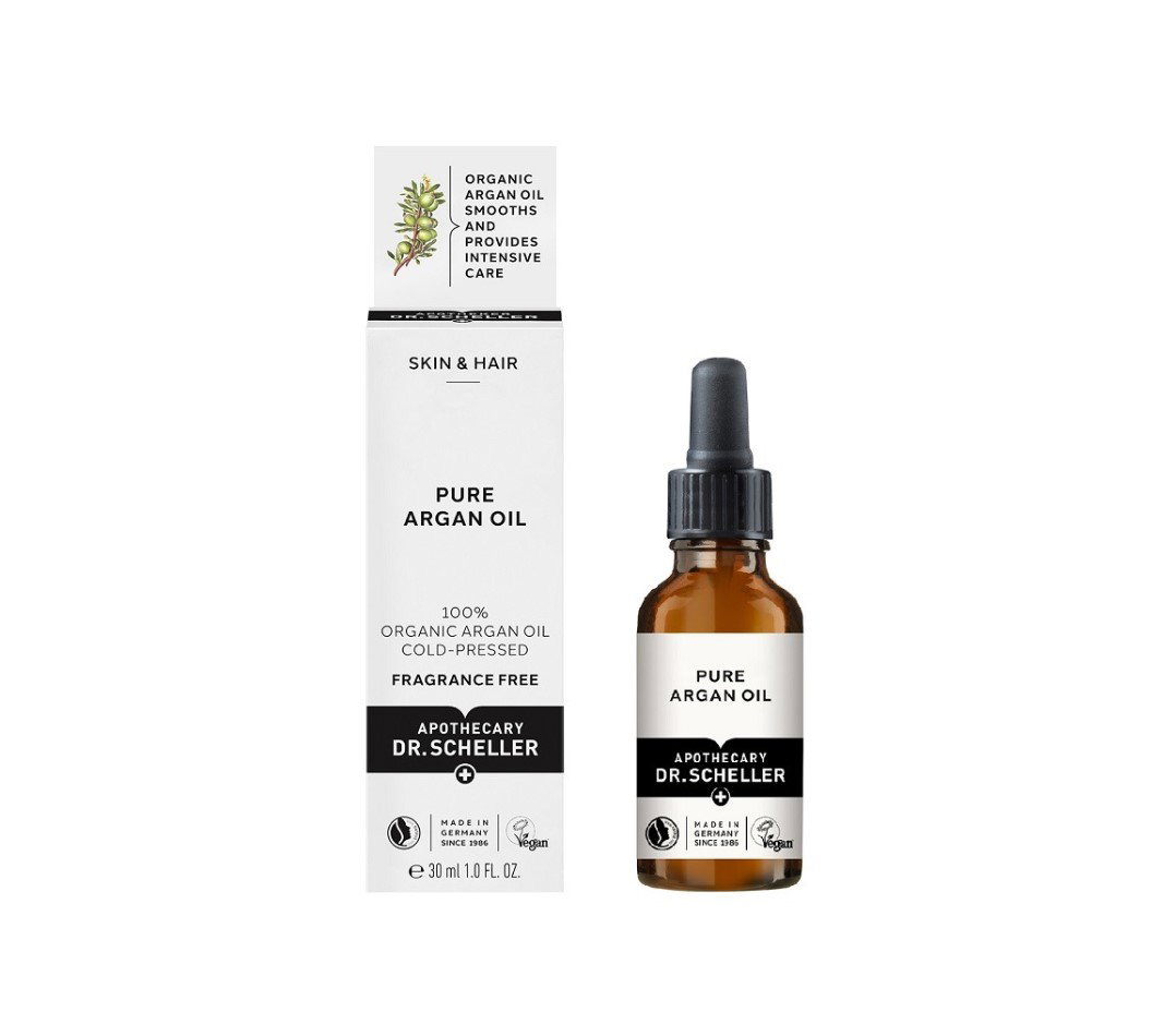 Dr. Scheller Dr. Scheller Pure Argan Vegan Smoothing & Nourishing — Подхранващо и изглаждащо масло за лице и коса, 30 мл 2