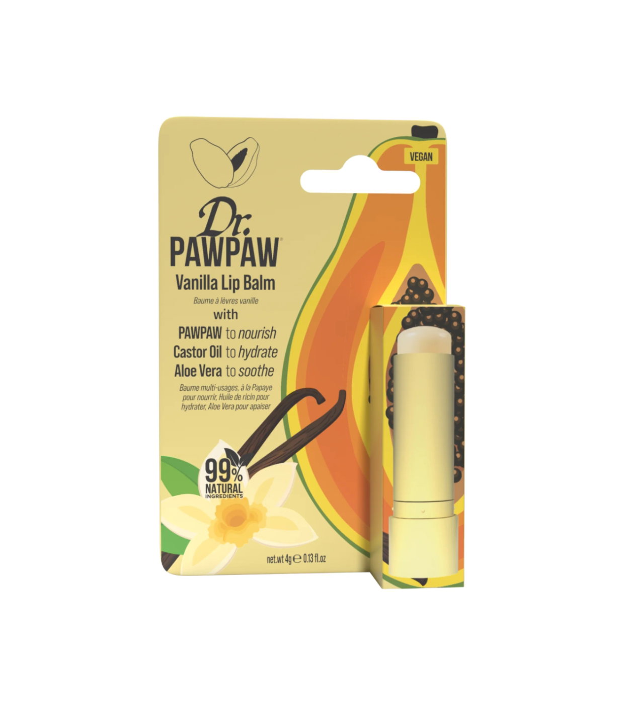 Dr. PawPaw Dr. PawPaw Vanilla Hydrating & Conditioning — Хидратиращ и подхранващ балсам за устни, 4 г 1