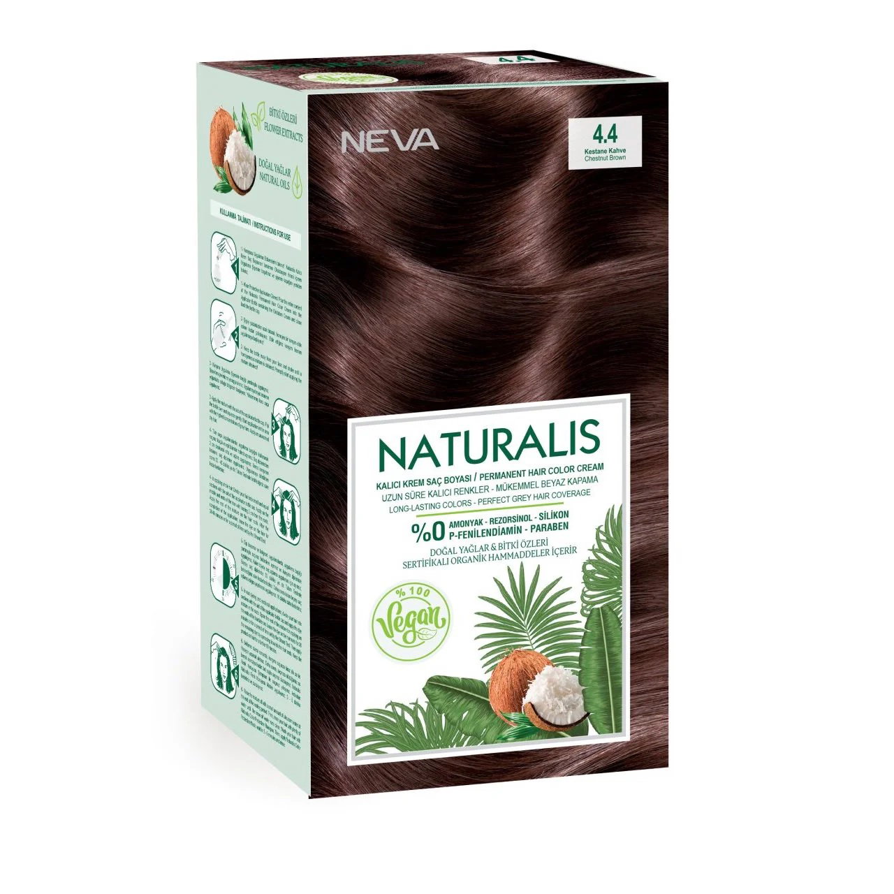 Neva Neva — Боя за коса, 150 мл — 4.4 Chestnut Brown 1