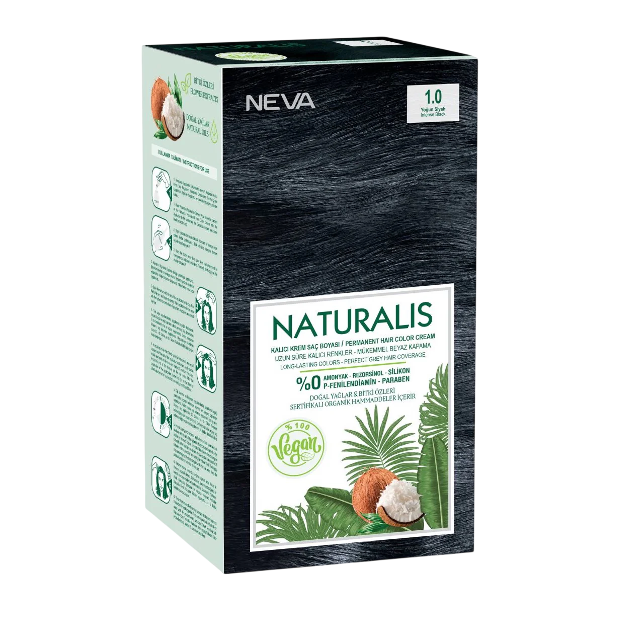 Neva Neva — Боя за коса, 150 мл — 1.0 Intense Black 1