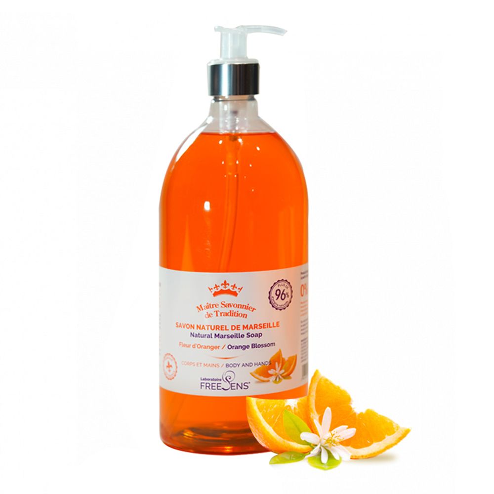 Laboratoire Freesens Laboratoire Freesens Freesens Fleur D' Oranger — Нежен почистващ течен сапун за ръце и тяло, 1000 мл 1