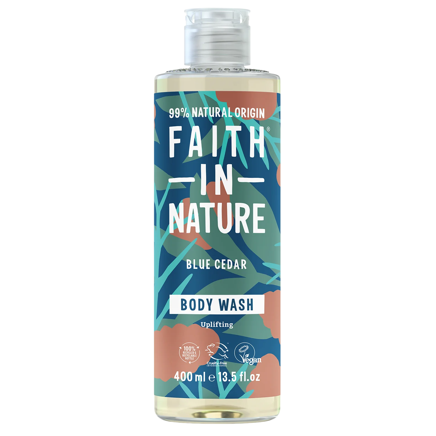 Faith In Nature Faith In Nature Blue Cedar — Почистващ и освежаващ душ гел, 400 мл 1