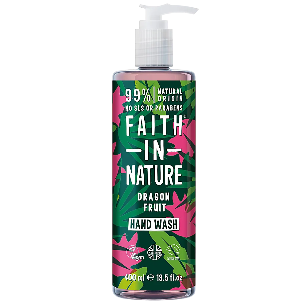 Faith In Nature Faith In Nature Dragon Fruit Cleansing Revitalising — Почистващ, освежаващ течен сапун за ръце, 400 мл 1