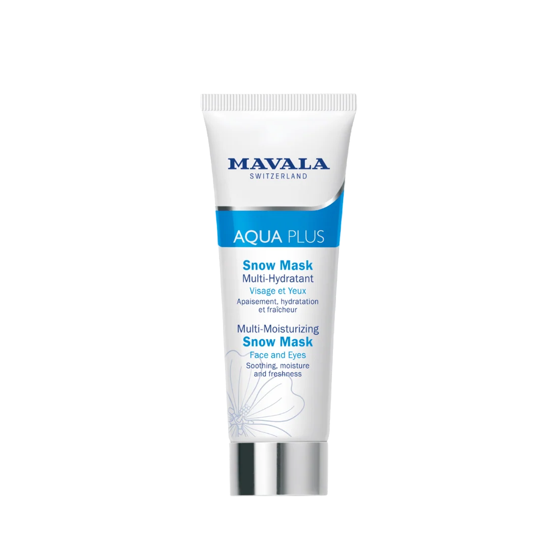 Mavala Mavala Aqua Plus Snow — Хидратираща, успокояваща, освежаваща маска за лице, 75 мл 1